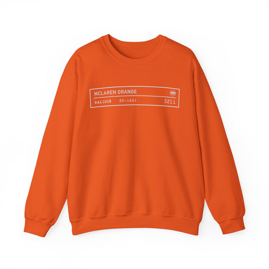 Car Club McLaren-Gulf Papaya Orange Crewneck Sweatshirt
